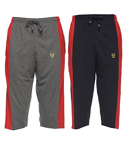 VIMAL Multicolor Cotton Blended Capri for Men (Pack of 2) RS.505 (82.00% Off) - Amazon