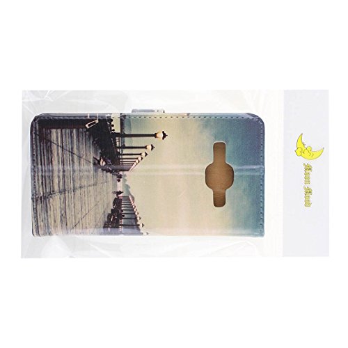 H  lle Galaxy J1 2015  Galaxy J1 2015 Bumper  Galaxy J5 2015 Flipcase  Galaxy J1 2015 Wallet Case  Moon mood   PU Leder Schutzh  lle f  r Samsung Gala