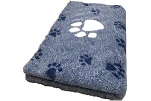 Vetbed I Bleu avec de grandes pattes I 75 x 100 cm.