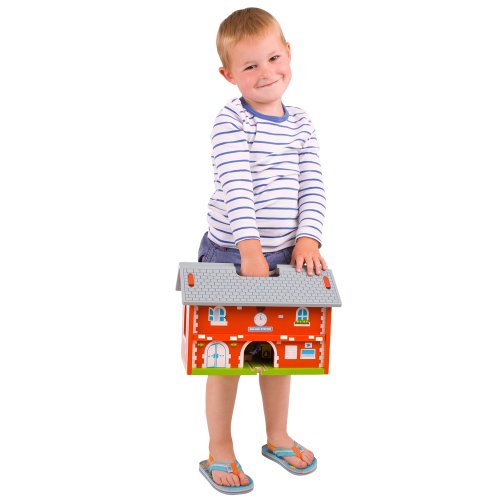 Bigjigs Rail Wooden Railway Station Carry Set