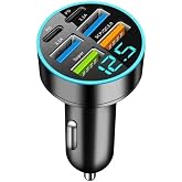 Dijital Ekran Ara&ccedil; Şarj Cihazı 4 USB, 3.1A, QC9.0, 55W, Hızlı Şarj, PD,