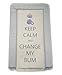 Boys Deluxe PVC Change/Changing Mat - Blue 'KEEP CALM & CHANGE MY BUM'