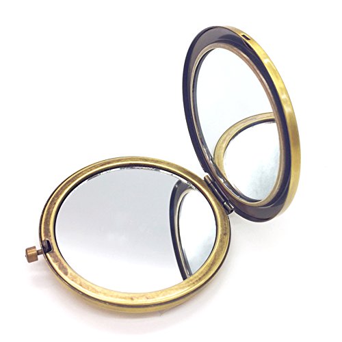 Beauty360 Mini Spiegel Runde Kunst Mädchen Braut Zubehör 8x8cm - 3