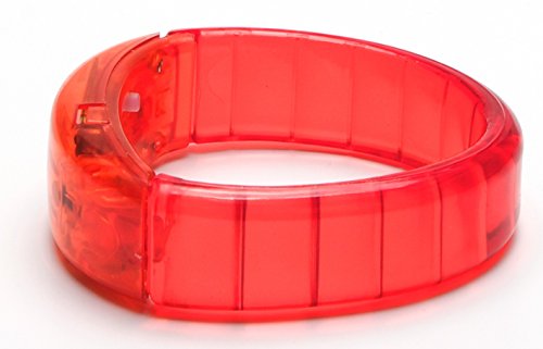 Preisvergleich Produktbild LED Leuchtarmband rot, Armband leuchtend, Armreif