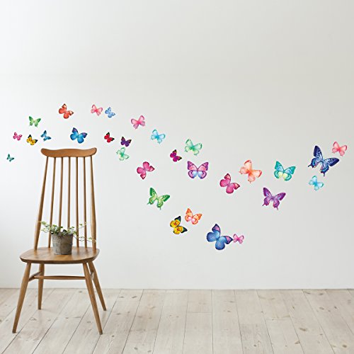 Decowall DW-1302 30 Leuchtende Schmetterlinge Wandsticker Wandaufkleber Wandtattoo Kinderzimmer - 2