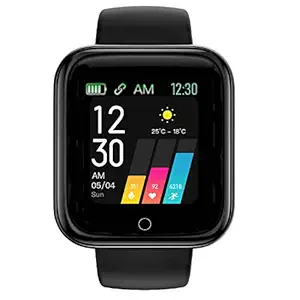 Infinizy Pro 3 1.3 inches Full Touch Smartwatch with 24x7 Dynamic Heart Rate Blood Pressure Tracking, Lite Sweatproof Exercise for All Boys & Girls (Jet Black)