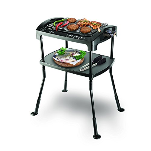 SBO elektrischer BBQ Standgrill Elektrogrill elektrischer Barbeque Grill Tischgrill (Schwarz)