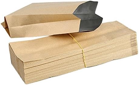 iTemer 50 Kraft Paper Bags Chocolates/Nuts/Sweet/Biscuits/Tea Leaves for a Wedding,Birthday Party Favor Gift Supply 12 * 5.5 * 2.5CM