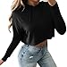 Produktbild ABsoar Kapuzenpullover Damen Langarm Hoodie Sweatshirt mit Kapuze Pullover Frauen Einfarbig Langarmshirt Langarm Sport Dünne Bluse Kurz Sweatjacke