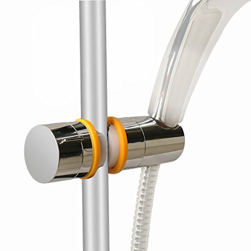 Joyoldelf Handbrause Halterung,18-25 mm verstellbar Brausehalter ABS Grade Kunststoff Chrome perfect Für Badezimmer - 2