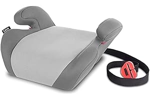 LIONELO Luuk siege auto rehausseur voiture enfant, sangle de fixation supplémentaire, forme profilée, éponge de siège souple, accoudoirs, matériau respirant