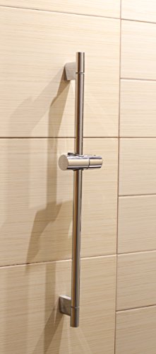 RBN Dusche Duschstange mit Handset Halterung Halter verstellbar Höhe, Chrome Finish, Made in EU, chrome, 90 cm / 35.4 in - 5