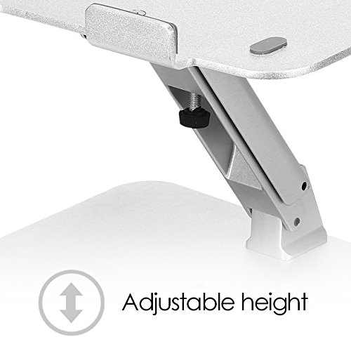 Desire2 View My Screen At Home Fully Multi Angle Adjustable Aluminium Elevator Desk Riser Stand For Laptops, Notebooks and Macbooks - 4