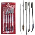 53ARTS 5PCS Carving Tools,Stainless Steel Wax Clay Pottery Carving Modeling Sculpture DIY Craft Art Tools Set