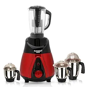 Sunmeet NBTLBR21 1000-Watt Mixer Juicer Grinder with 4 Jars -1 Juicer Jar, 1 Wet Jar, 1 Dry Jar and 1 Chutney Jar, BlackRed