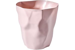 Ailler Poubelle de Bureau/Corbeille a Papier/Poubelle de Chambre, Poubelle Corbeille à Papiers en Plastique Bureau Chambre Irrégulière Écologique, pour Le Bureau, la Chambre (Rose)