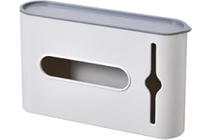 Uposao Wall Mounted Plastic Garbage Bag Storage Rack Box Adhesive Hanging Rubbish Trash Bag Holder Dispenser with Top Shelf Hanging Trash Bag Holder Box