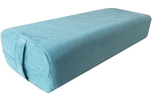 NGT NEW GUIDE STEPS NGT Yoga Bolster Pillow, Rectangular Cushion with Foam Wedges, Washable Suede Cover, Meditation Support with Handles