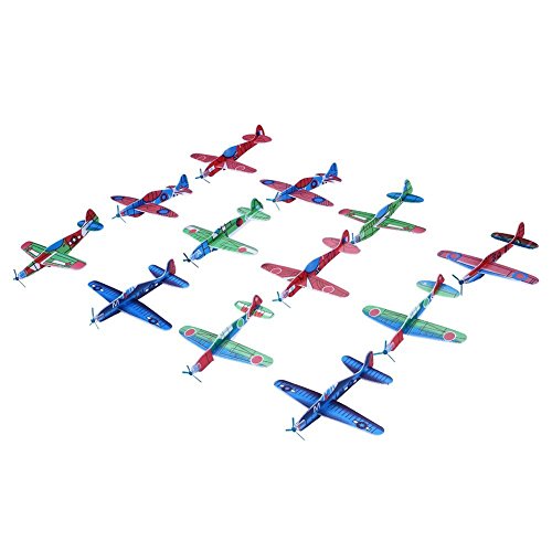 Preisvergleich Produktbild Cido Fantastisch 12pcs Fliegender Segelflugzeug Flugzeug Spielzeug Flugzeugtasche Füller Kinder Kinder Preise Geschenk