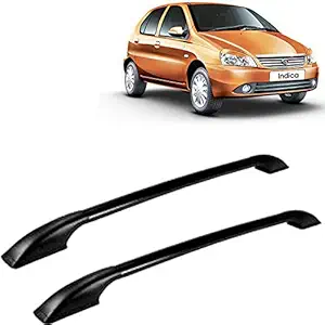 Vocado Exclusive Car Stylish Drill Free Roof Rails Black for Tata Indica