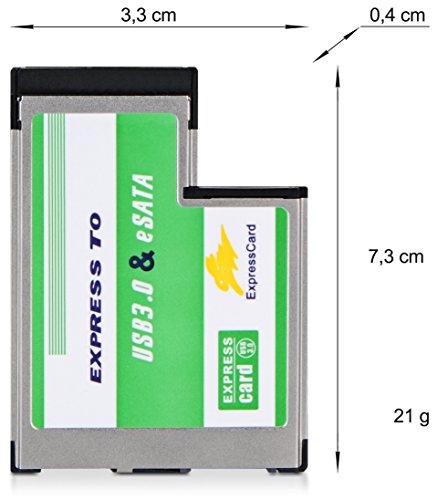 DONZO LT236 Express Card zu 1 Port USB 3.0 & ESATA 54 mm Adapter mit ASM1042+1153E Chipsatz - 2
