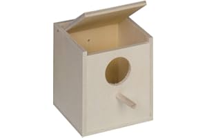 Nobby Nichoir avec Perche/Grand Trou pour Oiseau Exotique 11 x 11 x 13 cm