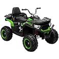 TechPlus-Kids Electric Car 12V Kids Electric 4-Wheeler ATV Quad 2 Speeds Ride On Car Toy Car Baby Car w/MP3&LED Lights (Green)
