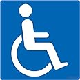 stika.co Blue Badge Disabled Logo Self-Adhesive Vinyl Sticker - 11x11cm, Waterproof & Durable, Ideal for Accessibility, Cars, Windows, Bumpers (White Vinyl)