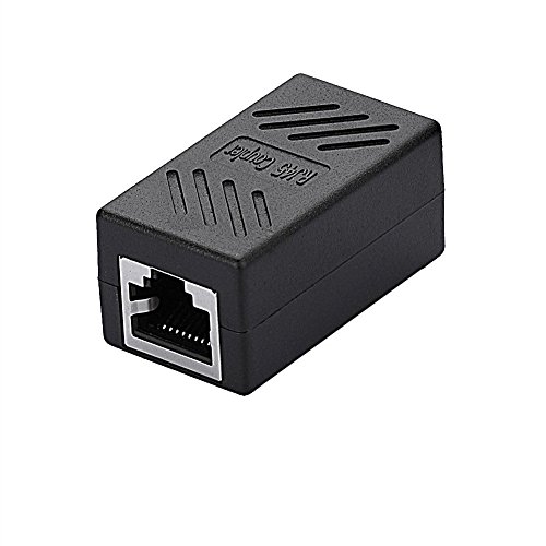 SIENOC Cat5 /Cat6 RJ45 Kupplung 8P8C Netzwerkkabel Verbinder geschirmt Buchse auf RJ45 Buchse Schwarz (5 Stücks) - 3