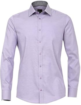 VENTI Slim Fit Hemd super langer Arm Struktur flieder AL 72