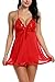 Shararat Sexy Honeymoon Lingerie For Women / Ladies and Girls Red Nightwear Net Babydoll Dress Sleepwear (RED) RS.299.00