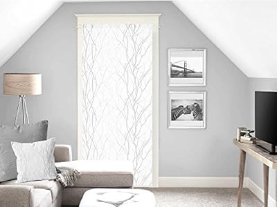Soleil d'ocre Voilage Porte fenêtre 90x200 cm Liane Blanc