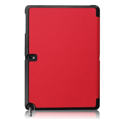 Fintie Samsung Galaxy Note 10.1 2014 Edition / Samsung Galaxy Tab Pro 10.1 T520 T525 Hülle Case – Ultra Slim Lightweight superleicht Stand Smart Shell Schutzhülle Cover Tasche Etui mit Auto Schlaf/Wach Funktion, Rot - 3