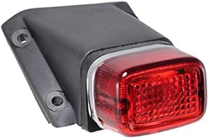 Riolo Fanalino di ricambio con supporto in gomma compatibile con Yamaha TT 350/600 59x per parafango posteriore con lampadina inclusa