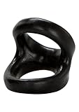 California Exotic Novelties Colt Black Snug Tugger cock and ball rings.