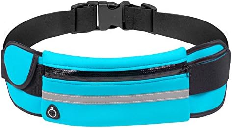Running Belt,Waterproof Fanny Pack Waist Pouch for Running Walking Cycling Gym Hiking and Travel - One size fits all (Blue)