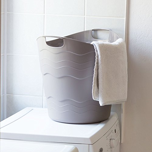 Flexibler Tragekorb Aufbewahrungskorb Wäschekorb Korb grau - 3