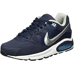 Nike Air Max Command Leather, Zapatillas De Running para Hombre, Varios Colores (Marino / Plata), 43 EU