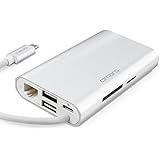 USB C Hub (8 in 1) OMARS® HDMI 4K, VGA, Gigabit Ethernet Port, Micro SD &amp; SD Card Readers, 2 x USB 3.0, USB C Adapter with Power Delivery for Macbook Pro 2017 / 2016, Huawei MateBook, S8 and More