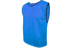 SPORTSBIBS Petos de Fútbol - Camisetas Respirables de Entrenamiento, Chaleco Deportivo para Las Mujeres, los Hombres, los jóvenes y los Mayores, Muchos tamaños y 11 Colores, Trikots sin Logo