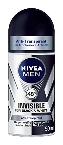 Nivea Men Deo Invisible For Black und White Power Deoroller, Antitranspirant, 6er Pack (6 x 50 ml)