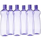 Princeware Aster Pet Fridge Bottle Set, 975ml, Set of 6, Violet