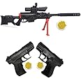 TILLU TIM TIM TOYS Mb Set of 3 Hand Toy Gun Pro (Pack of 3) Safe & Long Range Shooting Gun with BB Bullets for Kids to Play