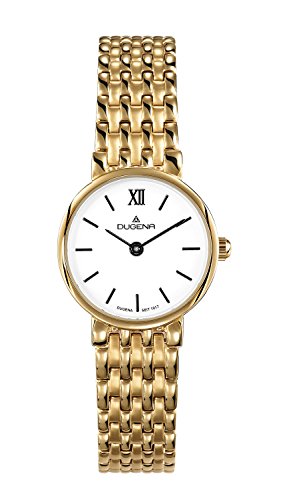 Dugena Damen-Armbanduhr XS Analog Quarz Edelstahl beschichtet 4460533
