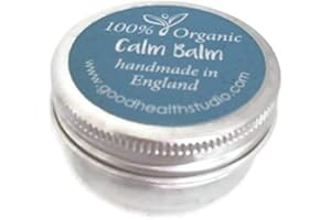GOOD HEALTH STUDIO Calm Balm - Anxiety, Stress, Panic Relief, 100% Organic Aromatherapy for Adults & Kids age3+ Made by Aromatherapist in Wiltshire, Relax Remedy, NO Chemicals, Plastic Free, Recyclable, Natural