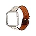 Produktbild Altsommer Armband 23mm für Fitbit Blaze(150-225MM) Vintag Leder mit Rahmen Zubehör Note,Briefumschlag Armband Muster Serie,Bunt Leder Sportarmband Uhrenarmband für Damen Herren (A)