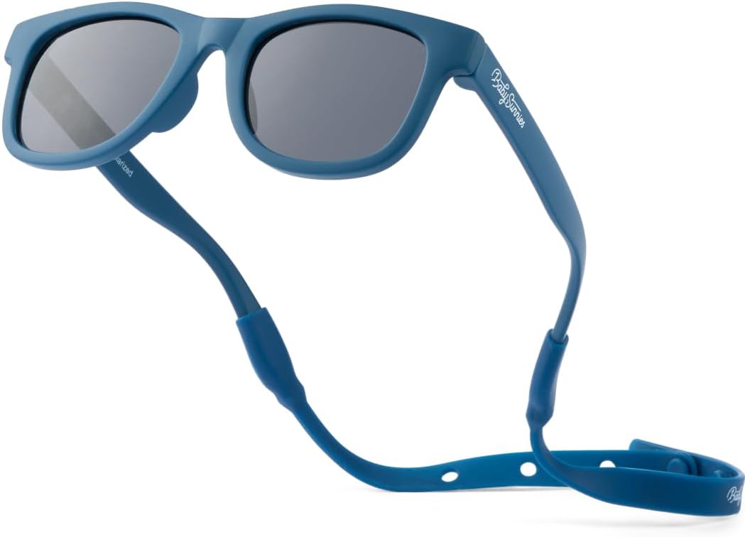 BABY SUNNIES Gafas de sol para bebé con correa, irrompibles y flexibles, para bebés de 0 a 24 meses