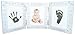 New Baby Unisex Boy Girl Gift 4 Piece Keepsake Set, First Curl Tooth Box, Birth Certificate Holder, Hand and Footprint Prints Kit, Brushed Silver White