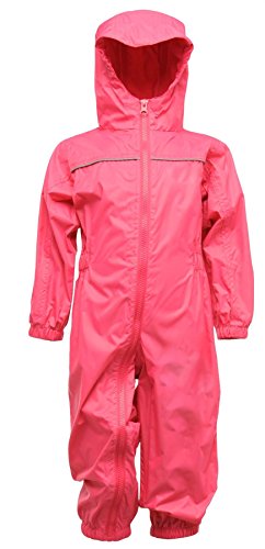 Regatta Kids Paddle Waterproof Breathable Rain Suit TRW466 Pink