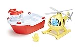 Green Toys RBH1-1155 – Rettungsboot mit Hubschrauber, Spiel - 4